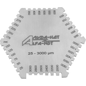 Измерительная гребенка толщины мокрого слоя краски АЛЬФА-НДТ 25-3000