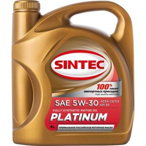 Моторное синтетическое масло sintec platinum SAE 5W-30 API SP, ACEA C2/C3