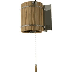 Обливное устройство для бани VVD Ливень деревянное обрамление ТЕРМО