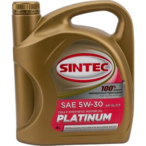 Синтетическое масло sintec sintec platinum 5W-30 SN/CF