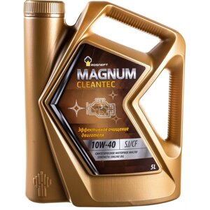 Синтетическое моторное масло Роснефть Magnum Cleantec 10W-40 SJ-CF