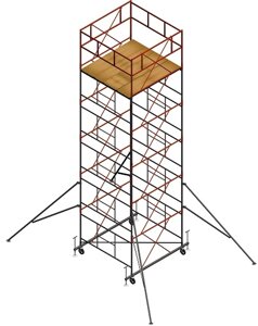 Вышка-тура строительная 1 баз. блок + 1 секция "ЯРУС-600" 1,5 м-2,7 м