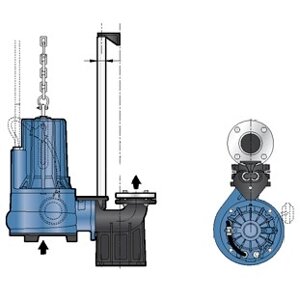 Насос фекальный погружной Pedrollo MC 30/50-F для монтажа с донным присоединительным устройством