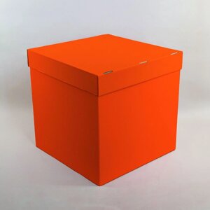 Коробка для воздушных шаров оранжевая 60*60*60 см