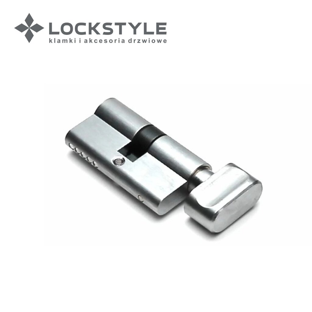Цилиндровый механизм LOCKSTYLE C30X30KN SC (матовый хром) от компании "Локстайл-Россия"- стильная фурнитура для дверей и мебели - фото 1