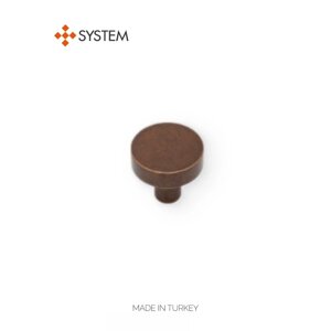 Ручка-кнопка мебельная SYSTEM SY1910 0026 MVB (античная матовая бронза)