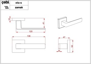 Ручки дверные CROMA ETA-S MP04 (матовый никель)