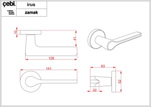 Ручки дверные CROMA IRUS MP04 (матовый никель)