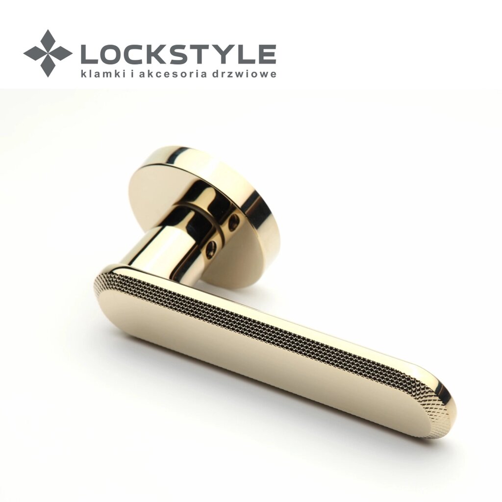Ручки дверные LOCKSTYLE NOLA ZR цвет GL глянцевое золото (PVD покрытие) от компании "Локстайл-Россия"- стильная фурнитура для дверей и мебели - фото 1