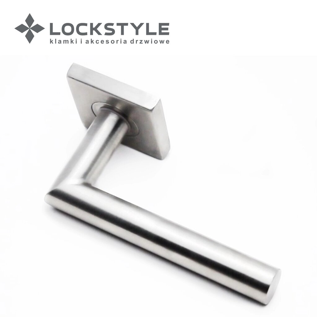 Ручки дверные LOCKSTYLE SQ INOX1 (нержавеющая сталь) от компании "Локстайл-Россия"- стильная фурнитура для дверей и мебели - фото 1
