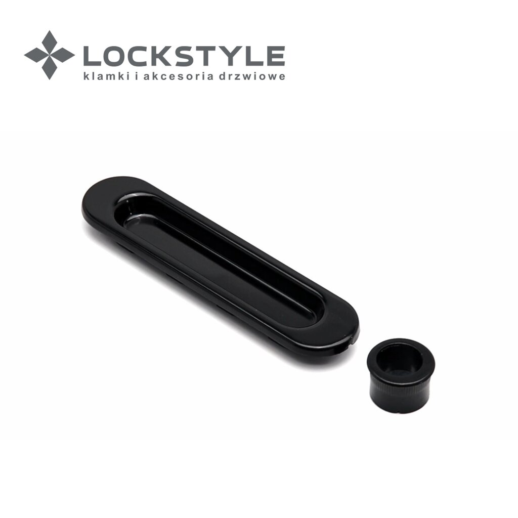 Ручки раздвижные LOCKSTYLE SH01 AL6 (черный матовый) от компании "Локстайл-Россия"- стильная фурнитура для дверей и мебели - фото 1