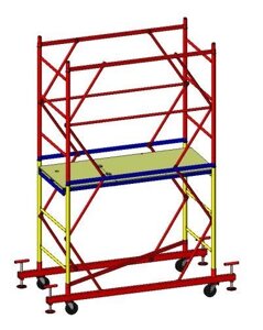 Вышка-тура стальная ВСП-250/1,2 (рабочая высота 3,4 м, площадка 1,2x2,0 м)