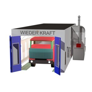 Окрасочно-сушильная камера Wiederkraft WDK-900 (trucks) для коммерческого транспорта