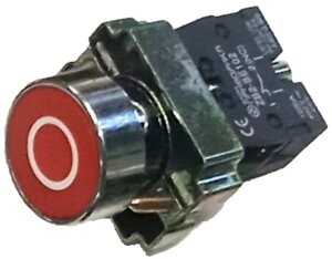 LAY5-BA4322 - кнопка Н. З. с красным толкателем и пиктограммой "0"