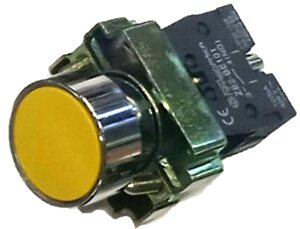 LAY5-BA51 - кнопка Н. Р. с желтым толкателем