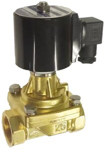 RSPS-25N DC24V - клапан электромагнитный прямого действия Ду25, Н. З. латунь+PTFE