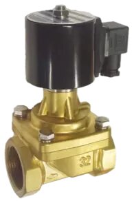 RSPS-32N AC220V - клапан электромагнитный прямого действия Ду32, Н. З. латунь+PTFE