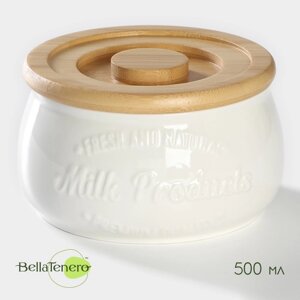 Банка фарфоровая для сыпучих продуктов BellaTenero, 500 мл, 137 см