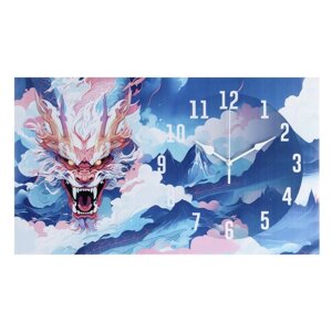 Часы-картина настенные "Дракон", бесшумные, 35 х 60 см, АА