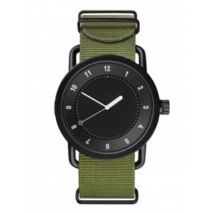Часы наручные мужские, d-4 см, зеленые, с черным циферблатом
