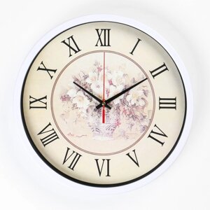 Часы настенные "Весна", d-30 см, дискретный ход