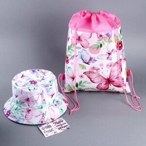 Детский набор «Бабочки»панама+ рюкзак), р-р. 52-54 см