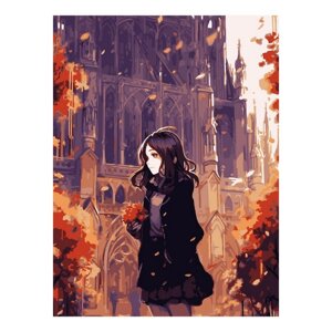 Картина по номерам «Осенний листопад», на картоне 28,5 38 см