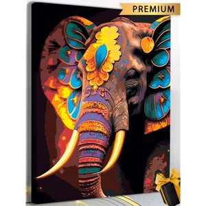 Картина по номерам «Слон. Индия» 40 50 см