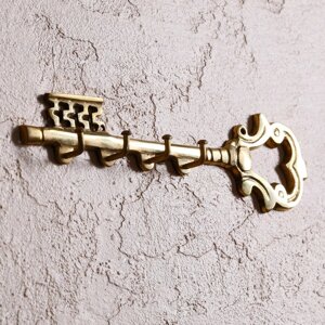 Ключница "Ключ" латунь 20х5,5х2 см