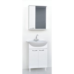 Комплект мебели для ванной комнаты "Гармония 55"тумба с раковиной + зеркало-шкаф
