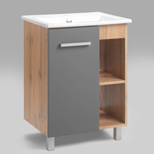 Комплект мебели для ванной комнаты: Тумба "Квадро 60"раковина "Элина 60", 60 х 81 х 47 см