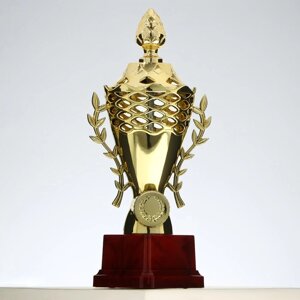 Кубок 184C, наградная фигура, золото, подставка пластик, 21 9 6.5 см