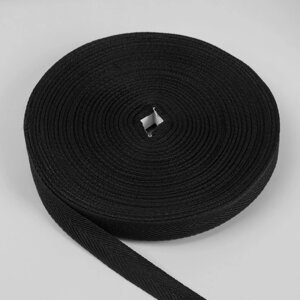 Лента киперная, 20 мм, 50 1 м, цвет чёрный