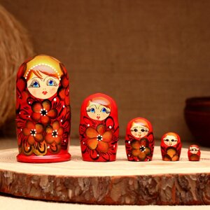 Матрёшка 5-кукольная "Зарина золотой орнамент", 10-11 см