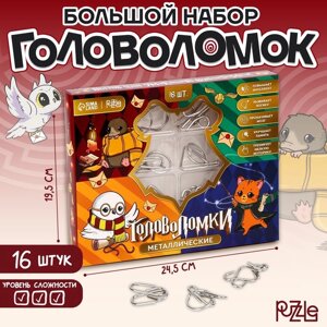 Металлические головоломки 16 шт "Волшебник"