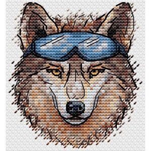 Набор для вышивания «Брутальный волк» 9 8 см