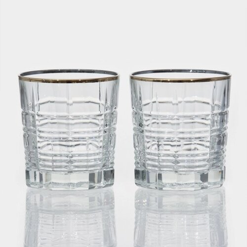 Набор низких стаканов стеклянных «Даллас Голд», 300 мл