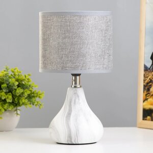 Настольная лампа "Канон" 1хE14 белый-серый 15х15х28 см RISALUX