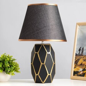 Настольная лампа "Сантано" E14 40Вт черно-золотой 20х25х39 см RISALUX