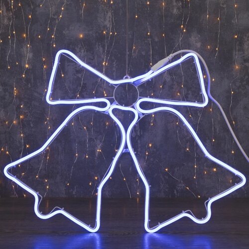 Неоновая фигура «Колокольчик», 60 50 см, 360 LED, 220 В, свечение синее