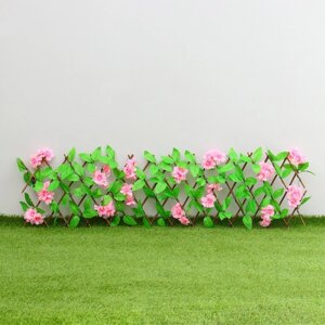Ограждение декоративное, 110 40 см, «Розовые цветы», Greengo