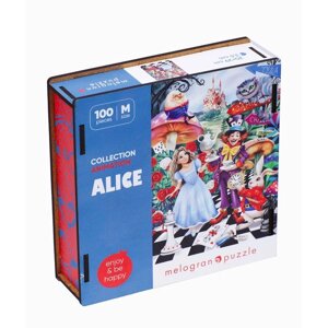 Пазл фигурный «Алиса в стране чудес», 100 деталей, 20 29 см
