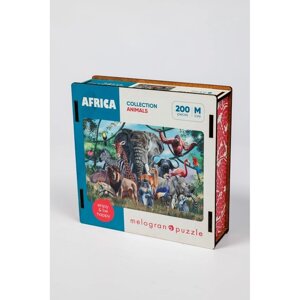 Пазл фигурный «Животные Африки», 200 деталей, 20,5 29 см
