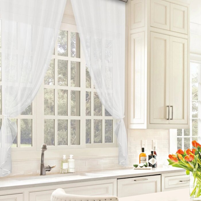 Комплект штор для кухни «Дороти», 280х180 см, цвет белый - сравнение
