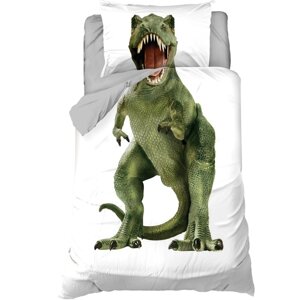 Постельное белье "Этель" 1,5 сп Green Dino 143х215 см, 150х214 см, 50х70 см -1 шт