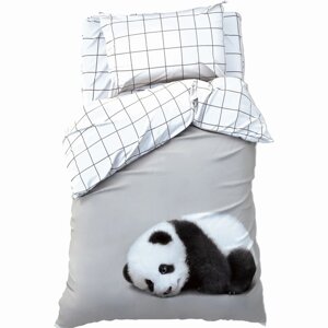 Постельное бельё «Этель» Funny panda, 1.5 сп., 143х215 см., 150х214 см., 50х70 см. 1 шт., 100% хлопок, бязь