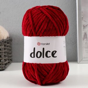 Пряжа "Dolce" 100% микрополиэстер 120м/100гр (752 бордовый)