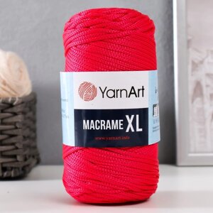 Пряжа "Macrame XL" 100% полиэстер 130м/250г (163 красный)