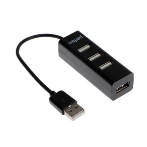Разветвитель USB (Hub) Perfeo PF-HYD-6010H, 4 порта, USB 2.0, черный