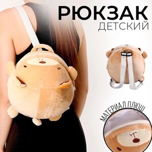 Рюкзак детский плюшевый «Медведь», 22 х 7 х 22 см